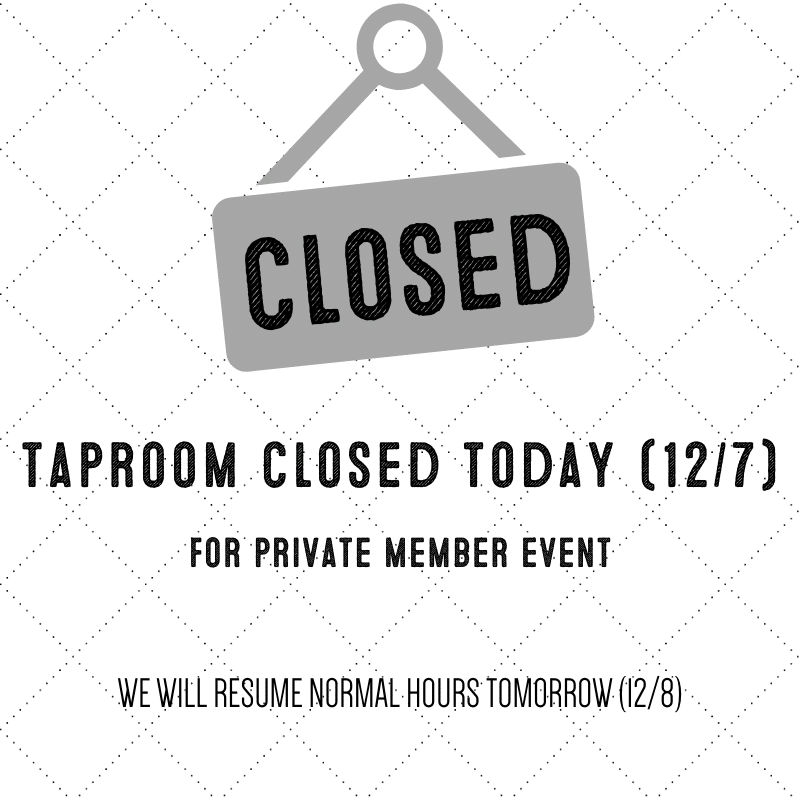 Taproom is closed today for a private event for our member-owners. Normal hours…