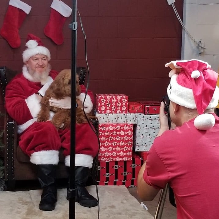 Dog photos with Santa Paws is happing now! Photos are free and all donations go…