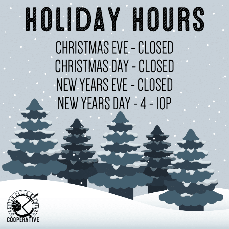 Happy Christmas Eve! Please see our upcoming hours for the holidays.
…
