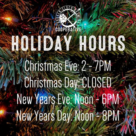 Happy Christmas Eve! ? We have updated our hours for the next week, check them o