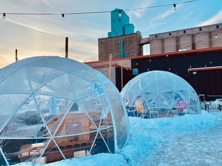 Taproom opens TODAY for indoor seating and TOMORROW for igloo seating! Each iglo