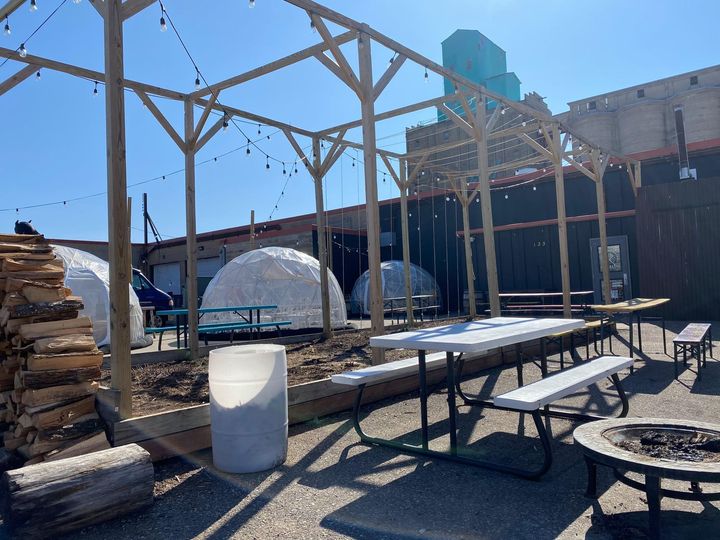 The patio is set up and ready! We also have a few dome reservations still availa