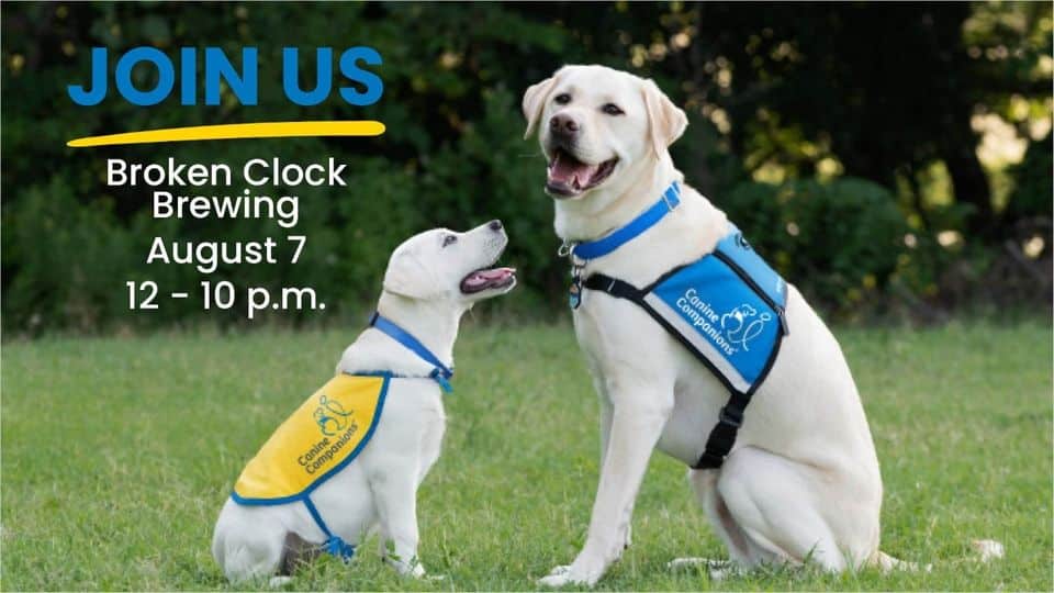 Join us this Saturday in raising money for Canine Companions! $1 from every beer