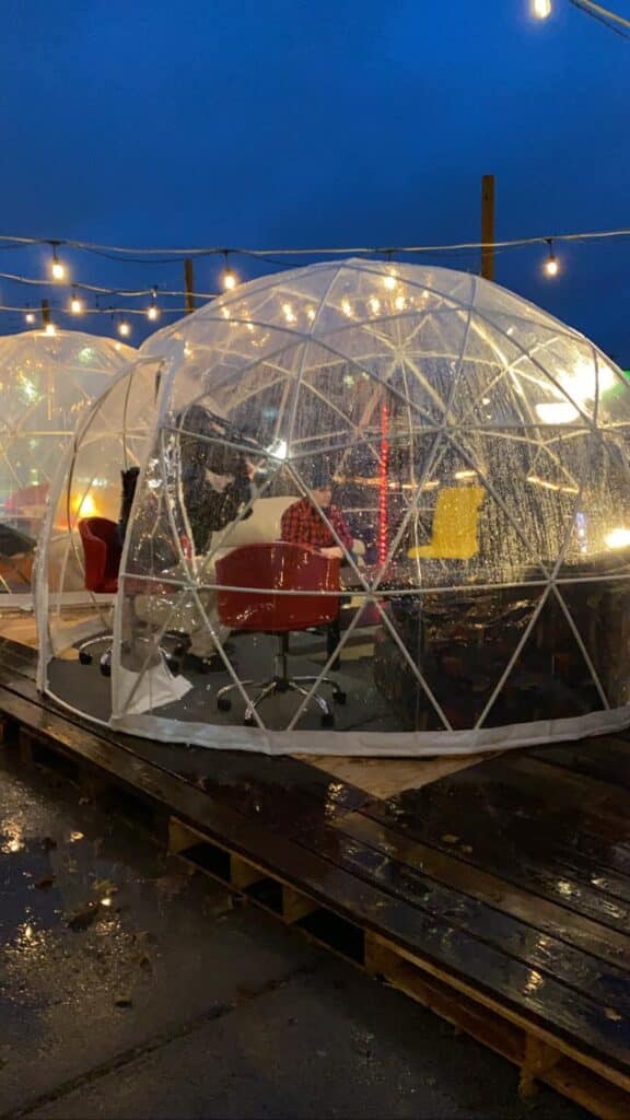 Thank you Fox 9 for coming out today to feature out outdoor domes! Domes open TO