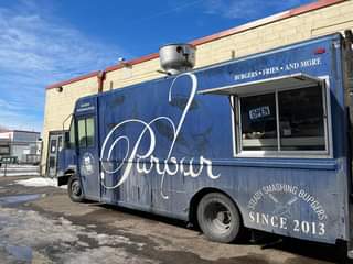 🍔 Parlour Food Truck will be serving at the taproom from noon-6pm today! Come gr