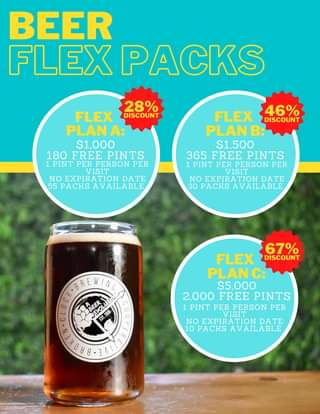 Help us raise money for our new taproom by purchasing a Beer Flex Pack!